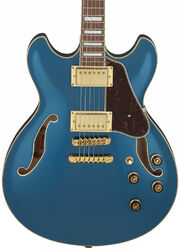 Semi-hollow electric guitar Ibanez AS73G PBM Artcore - Prussian blue metallic