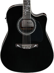 Folk guitar Ibanez Artwood AW391RCE BKH - black top