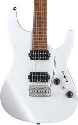 Str shape electric guitar Ibanez AZ2402 PWF Prestige Japan - Pearl white flat