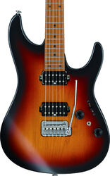 Str shape electric guitar Ibanez AZ2402 TFF Prestige Japan - Tri fade burst flat