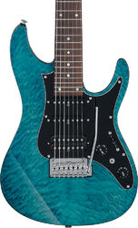 Str shape electric guitar Ibanez Premium AZ447P1QM COB - Cosmic Blue