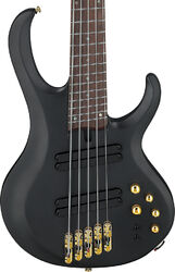 Solid body electric bass Ibanez Bass Workshop BTB605LM BKF 5-String - black flat