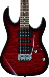 Str shape electric guitar Ibanez GRX70QA TRB GIO - Transparent red burst