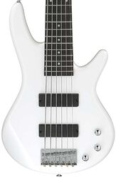 Solid body electric bass Ibanez SR Gio GSR186 PW 6-String - pearl white