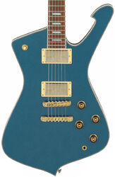 Retro rock electric guitar Ibanez IC420 ABM Iceman - Antique blue metallic