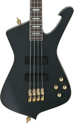 Solid body electric bass Ibanez Iceman ICB620 BKF - black flat