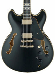 Semi-hollow electric guitar Ibanez John Scofield JSM20 BKL - Black low gloss