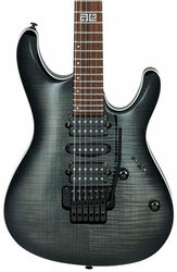 Str shape electric guitar Ibanez KIKO10BP TGB Premium - Trans gray burst