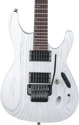 Str shape electric guitar Ibanez Paul Waggoner PWM20 - White stain