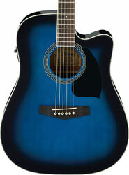 Folk guitar Ibanez PF15ECE TBS - Trans blue sunburst