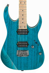 Str shape electric guitar Ibanez Prestige Japan RG652AHMFX TAB Ltd - Transparent Aqua Blue