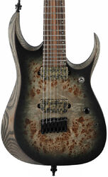 Baritone guitar Ibanez RGD71ALPA CKF Axion Label - Charcoal burst black
