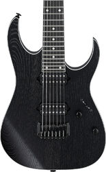 Str shape electric guitar Ibanez Prestige Japan RGR762AHBF WK 7-String - weathered black