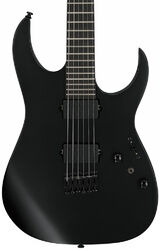 Str shape electric guitar Ibanez RGRTB621 BKF Iron label - Black flat