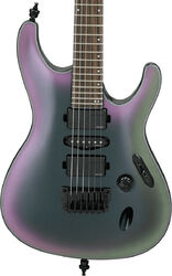 Str shape electric guitar Ibanez S671ALB BAB Axion Label - Black aurora burst