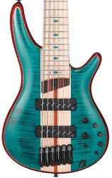 Solid body electric bass Ibanez Premium SR1426B CGL 6-String - Caribbean Green