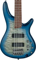 Solid body electric bass Ibanez Standard SR405EQM SCB 5-String - Stained cosmic blue starburst