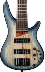 Solid body electric bass Ibanez SR606 CTF Standard - Cosmic blue starburst flat