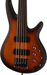 Solid body electric bass Ibanez SRF705 BBF Workshop - Brown burst flat