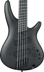 Solid body electric bass Ibanez SRMS625EX BKF Iron Label - Black flat