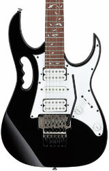 Str shape electric guitar Ibanez Steve Vai JEMJR BK - Black