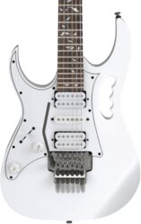 Left-handed electric guitar Ibanez Steve Vai JEM-JR Signature Gaucher - White