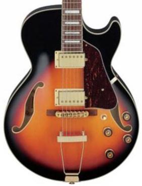 Hollow-body electric guitar Ibanez AG75G BS Artcore - Brown sunburst