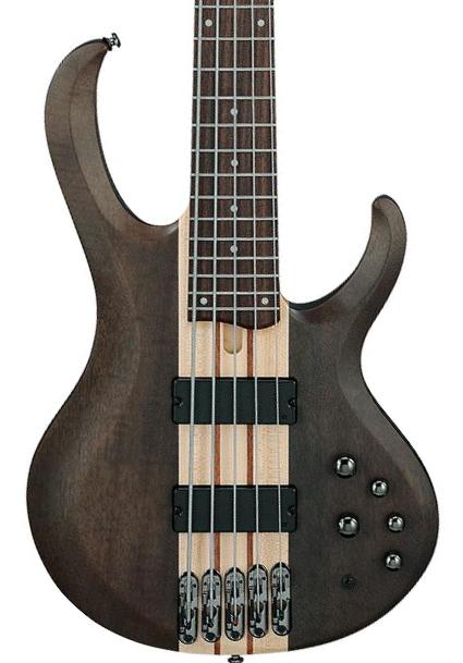 Solid body electric bass Ibanez Standard BTB605 TGF 5-String - Transparent Gray Flat