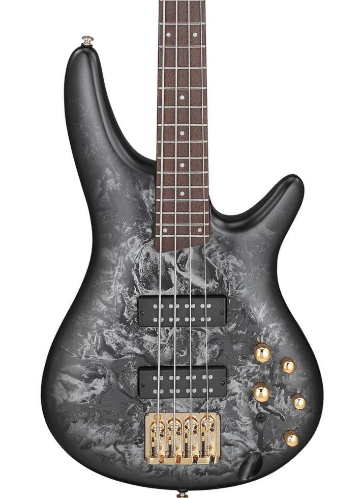 Solid body electric bass Ibanez SR300EDX BZM Standard - Black ice frozen matte