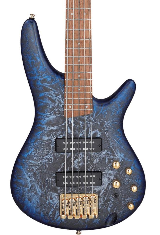 Solid body electric bass Ibanez SR300EDX CZM 5-String Standard - Cosmic blue frozen matte
