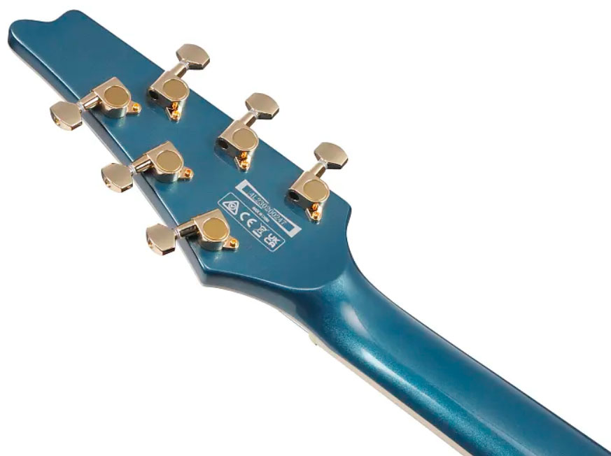 Ibanez Ic420 Abm Iceman 2h Ht Jat - Antique Blue Metallic - Retro rock electric guitar - Variation 4