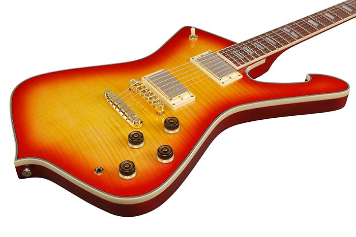 Ibanez Ic420fm Crs Iceman 2h Ht Jat - Cherry Sunburst - Retro rock electric guitar - Variation 2