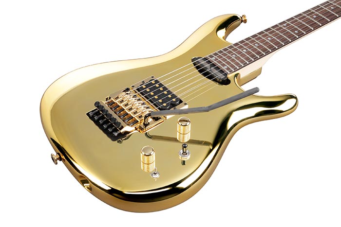 Ibanez Joe Satriani Js1gd Jap Signature 1h Sustainiac Fr Rw - Gold - Str shape electric guitar - Variation 2