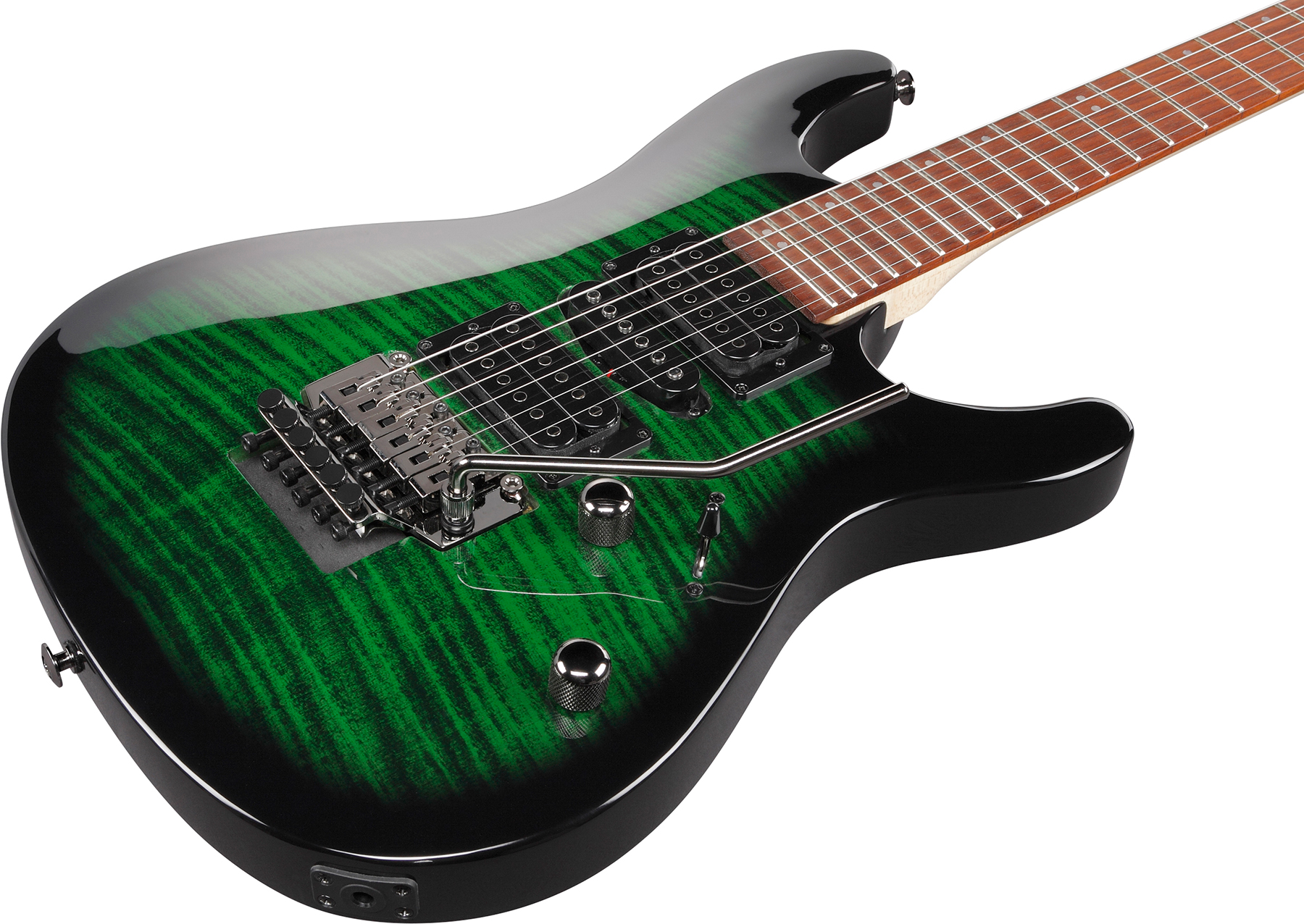 Ibanez Kiko Loureiro Kikosp3 Teb Signature Hsh Fr Jat - Transparent Emerald Burst - Str shape electric guitar - Variation 2