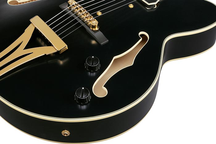 Ibanez Pat Metheny Pm3c Bkl Signature 1s Ht Eb - Black Low Gloss - Hollow-body electric guitar - Variation 3