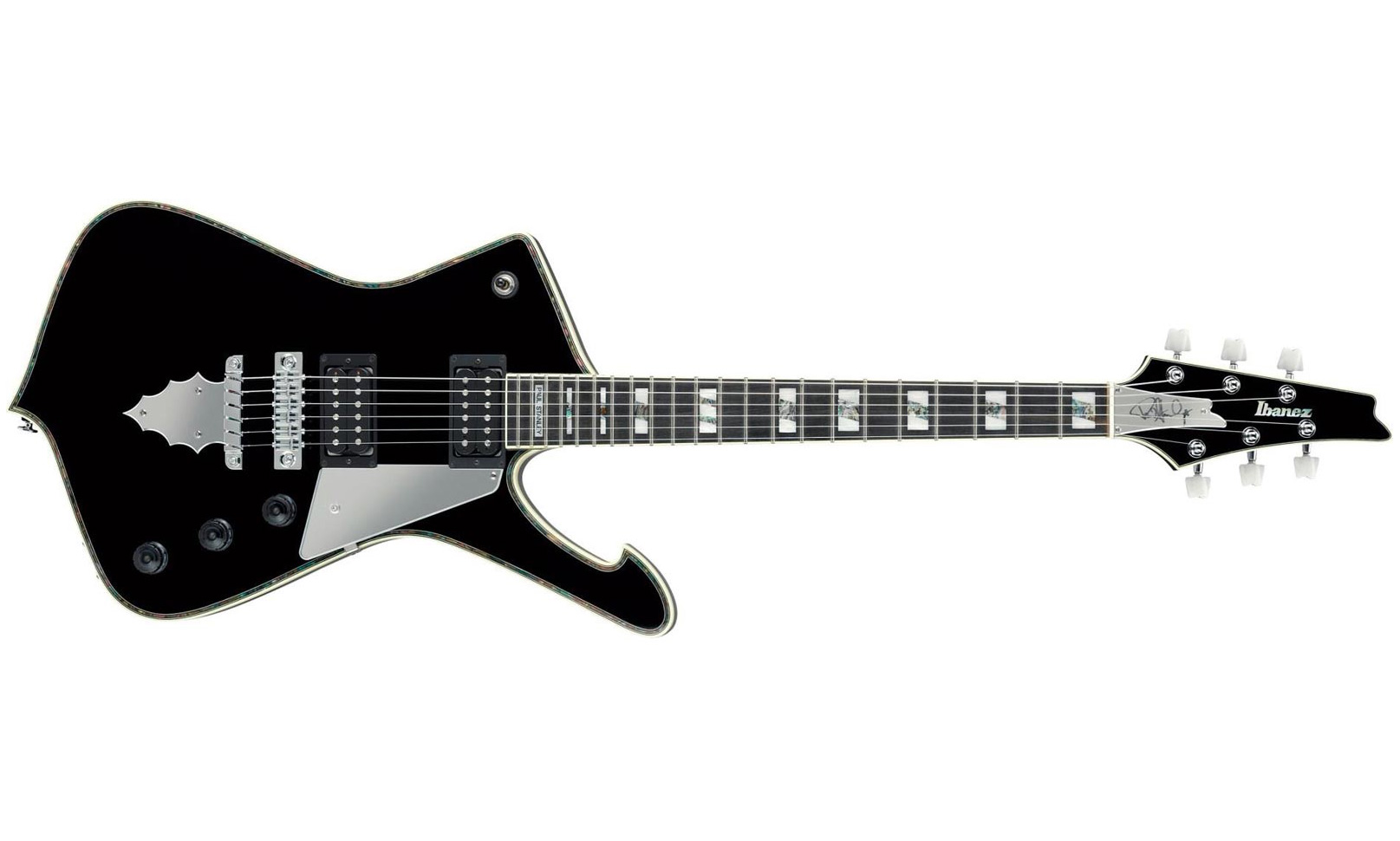 Ibanez Paul Stanley Ps10 Bk Japon Signature Hh Seymour Duncan Ht Eb - Black - Metal electric guitar - Variation 1