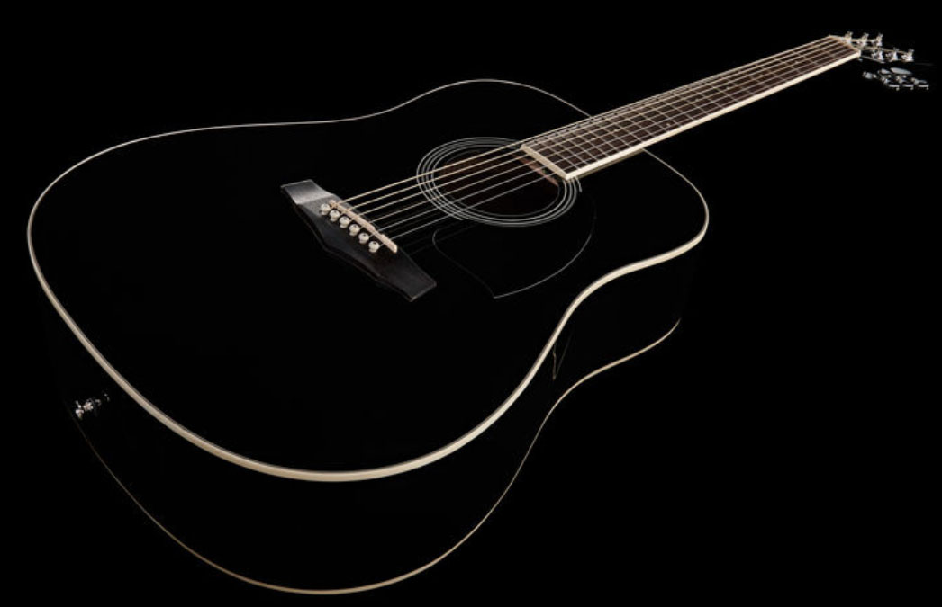 Ibanez Pf15 Bk Dreadnought Epicea Acajou Lau - Black - Acoustic guitar & electro - Variation 1