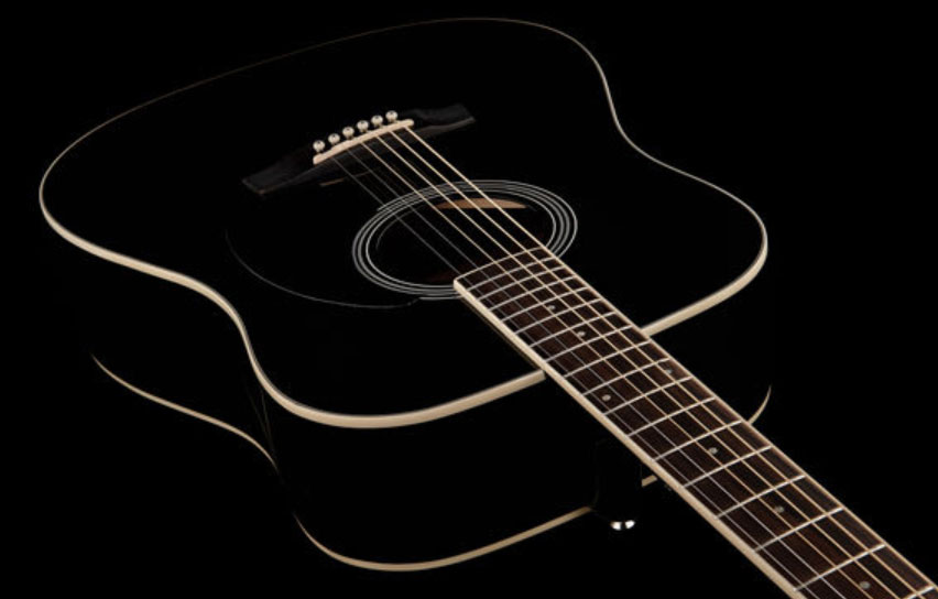 Ibanez Pf15 Bk Dreadnought Epicea Acajou Lau - Black - Acoustic guitar & electro - Variation 2