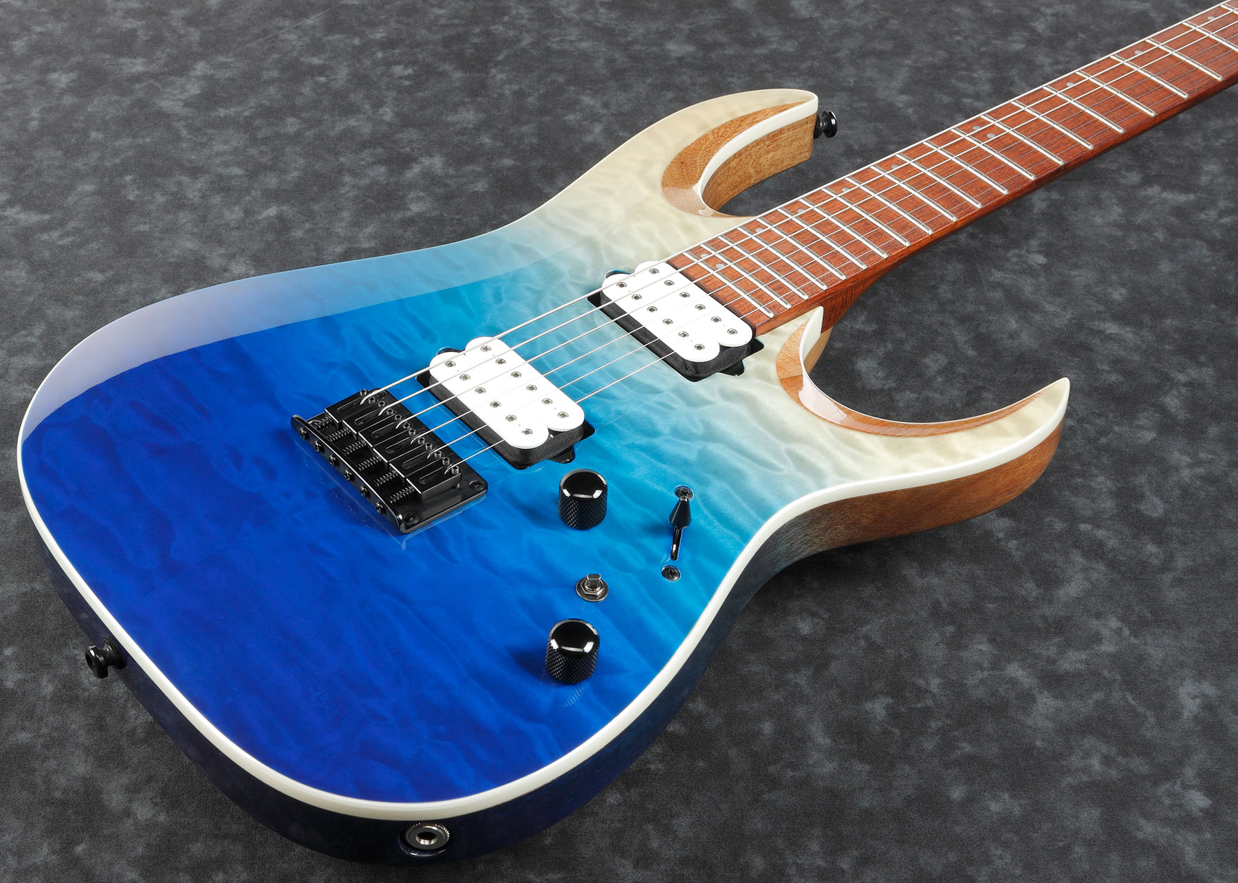 Ibanez Rga42hpqm Big Standard Ht Hh Dimarzio Jat - Blue Iceberg Gradation - Str shape electric guitar - Variation 2