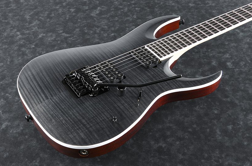 Ibanez Iron Label Rgaix6fmt Tgf Hh Dimarzio Fr Eb - Transparent Grey Flat - Str shape electric guitar - Variation 2