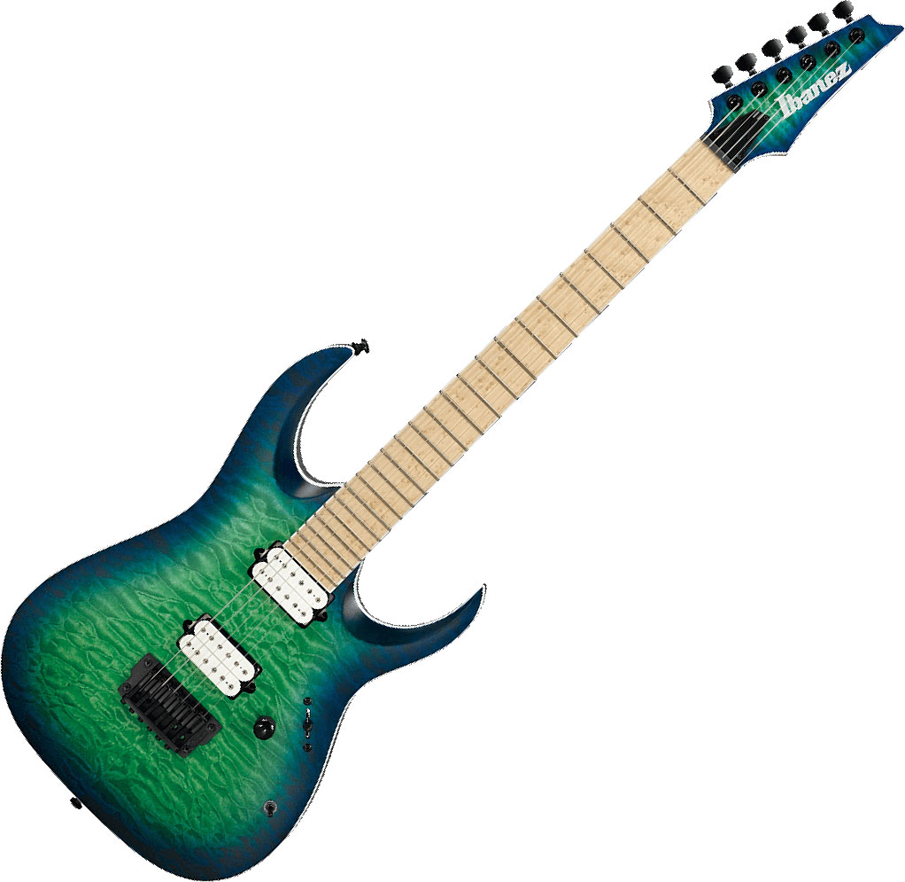 Ibanez RGAIX6MQM SRB Iron Label - surreal blue burst Solid body 