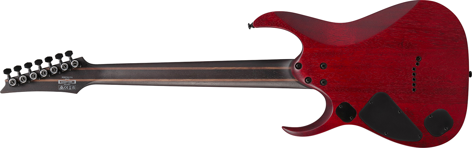 Ibanez Rgd721fa Wuf Iron Label 7c Baryton 2h Dimarzio Ht Eb - Stained Wine Red Burst Flat - Baritone guitar - Variation 1