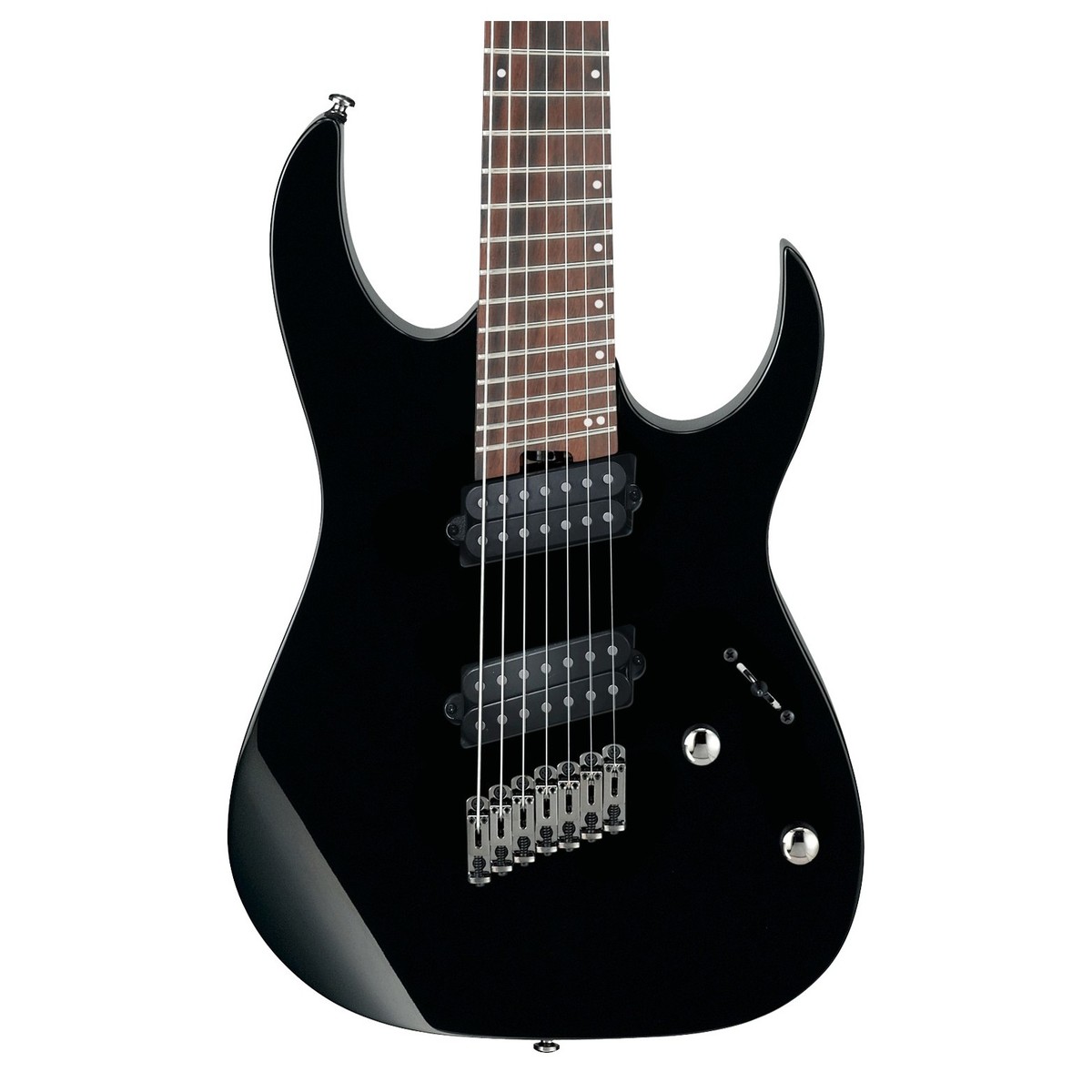 Ibanez Rgms7 Bk 7-cordes Multi-diapason Hh Ht Jat - Black - Multi-Scale Guitar - Variation 1