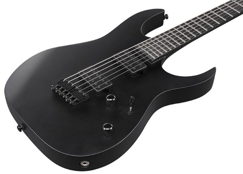 Ibanez Rgrtbb21 Bkf Baritone Iron Label 2h Dimarzio Ht Eb - Black Flat - Baritone guitar - Variation 2