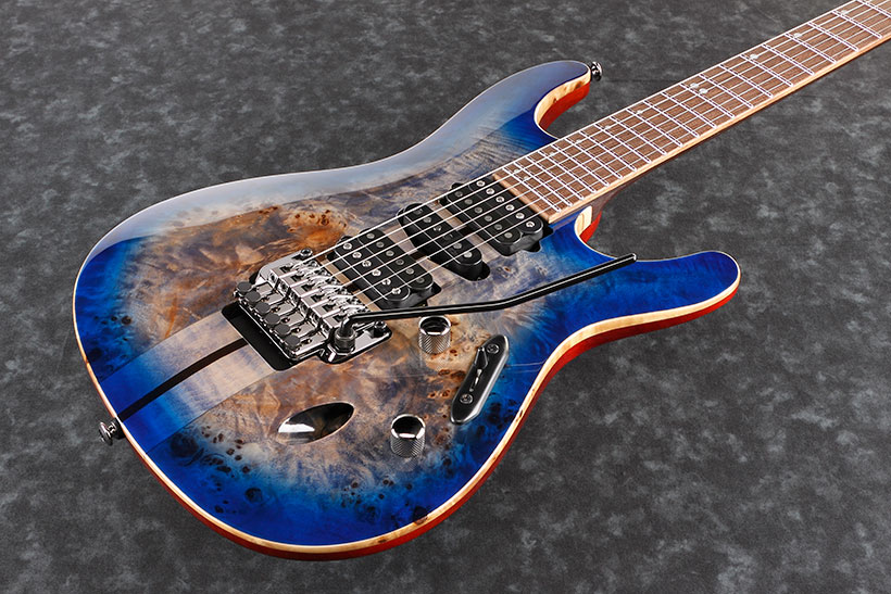 Ibanez S1070pbz Clb  Premium Hsh Dimarzio Fr Pan - Cerulean Blue Burst - Str shape electric guitar - Variation 1
