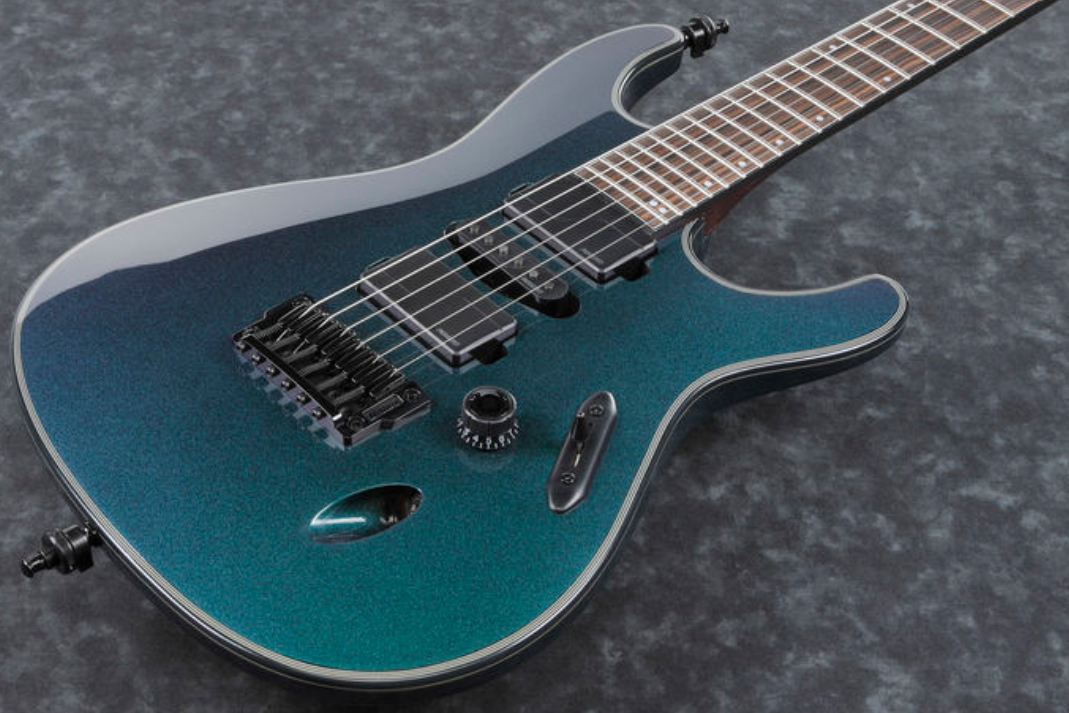 Ibanez S671alb Bcm Axion Label Hsh Fishman Fluence Ht Eb - Blue Chameleon - Str shape electric guitar - Variation 1