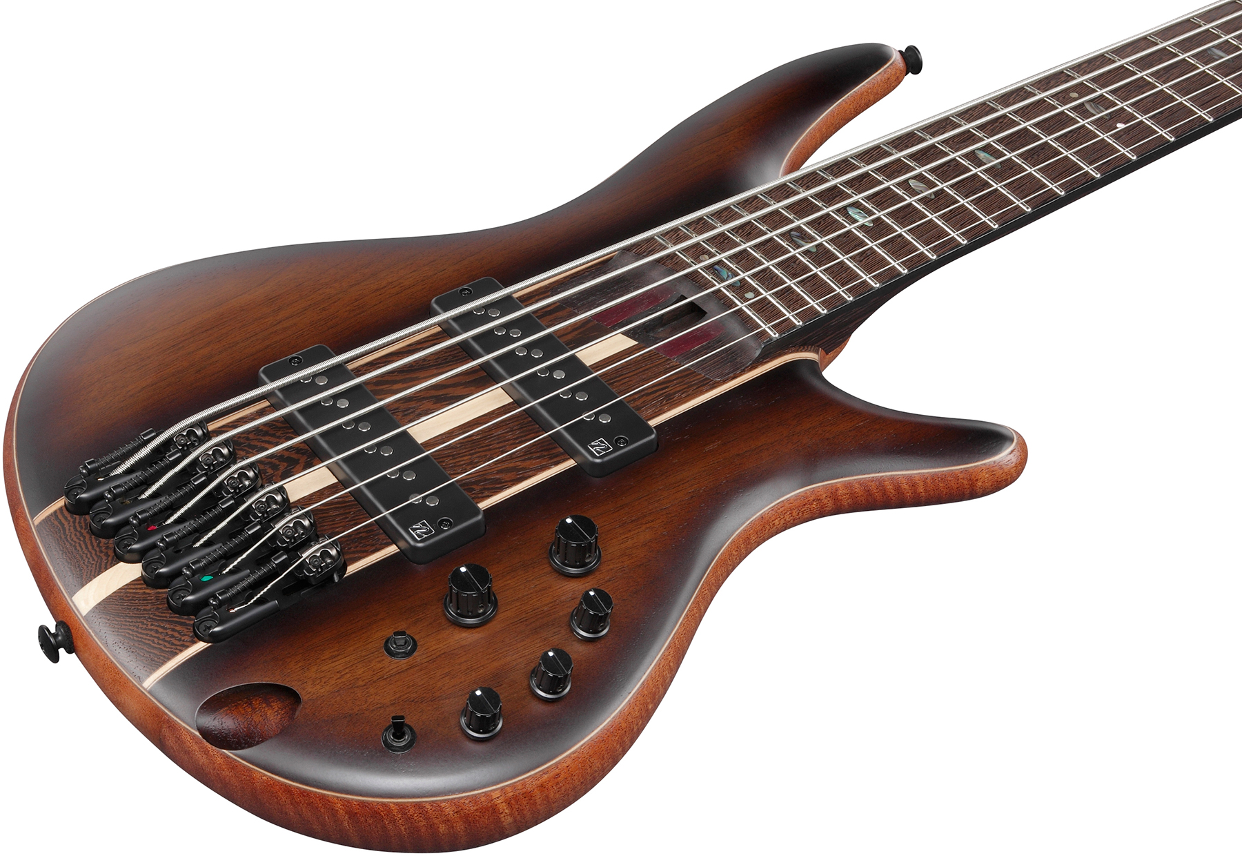 Ibanez Sr1356b Duf Premium 6c Active Pp - Dual Mocha Burst Flat - Solid body electric bass - Variation 2