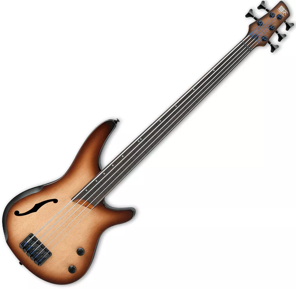 Ibanez SRH505F NNF Fretless Workshop - dragon eye burst flat Solid 