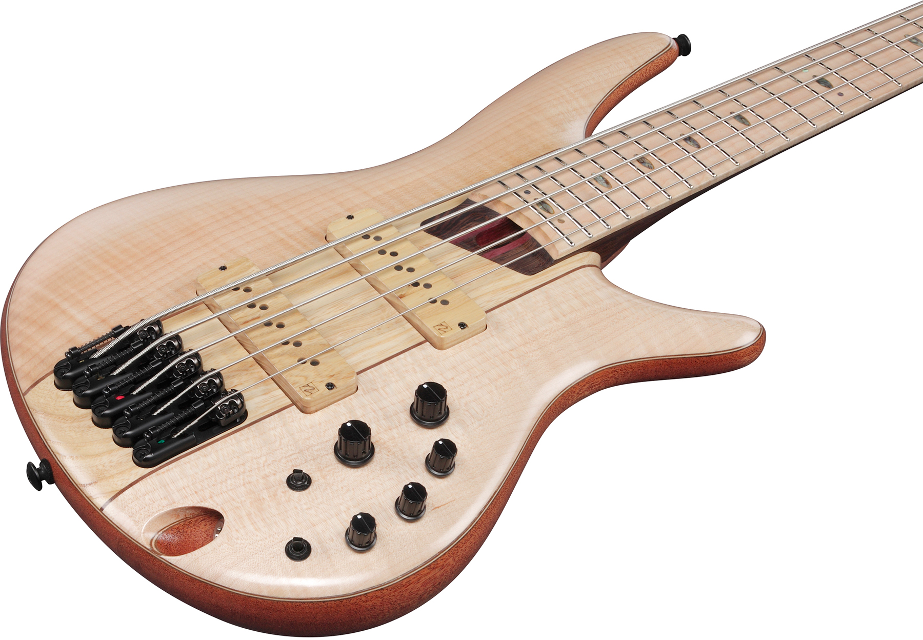 Ibanez Sr5fmdx Ntl Premium 5c Active Mn - Natural Low Gloss - Solid body electric bass - Variation 2