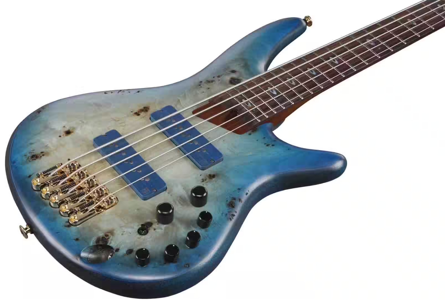 Ibanez Sr6605 Gfb Prestige Jap 5c Active Rw - Ghost Fleet Blue Burst - Solid body electric bass - Variation 2